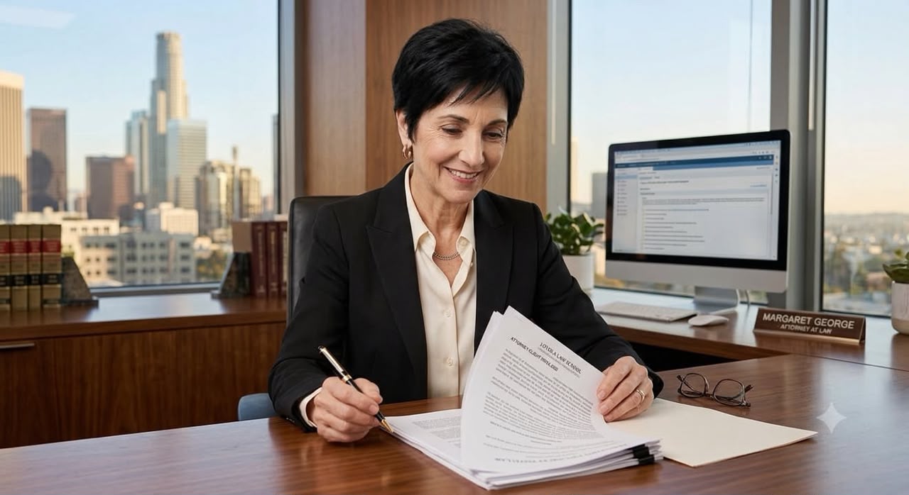 Margaret George in office